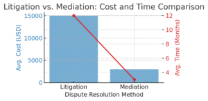 Mediation vs. Litigation cost and time comparison