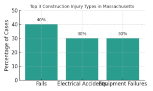 Top 3 Construction Injury Types in Massachusetts