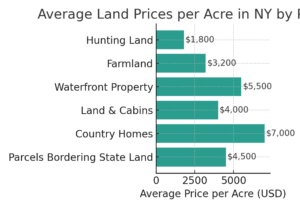 Average Land Prices per Acre in NY by Property Type