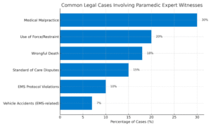 most common types of legal cases involving paramedic expert witnesses