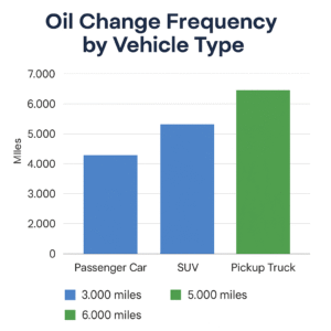 Oil Change Frequency by Vehicle Type
